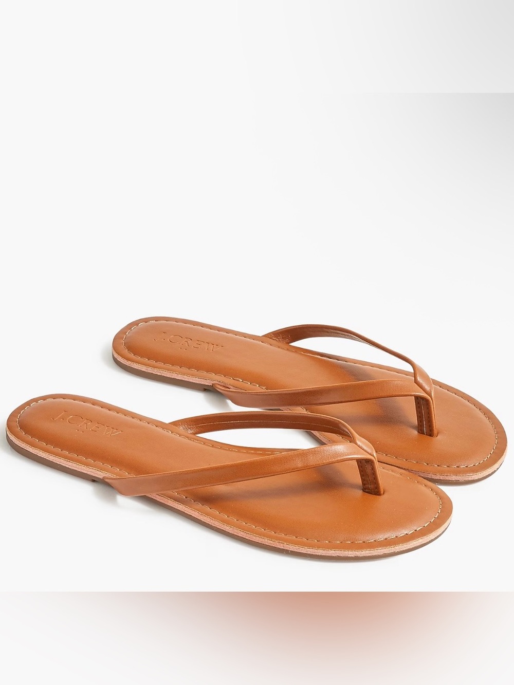 J.Crew Women's Tan Flip Flop Sandals